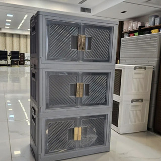 کابینت تاشو پلاستیکی ۳ طبقه صالح پلاستیک جهرمی فروش از پخش پلاستیک مهربانی